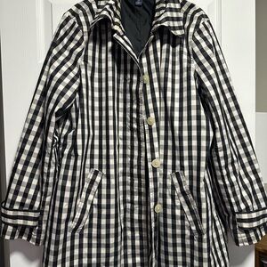 Chaps Black and White Checkered Jacket
